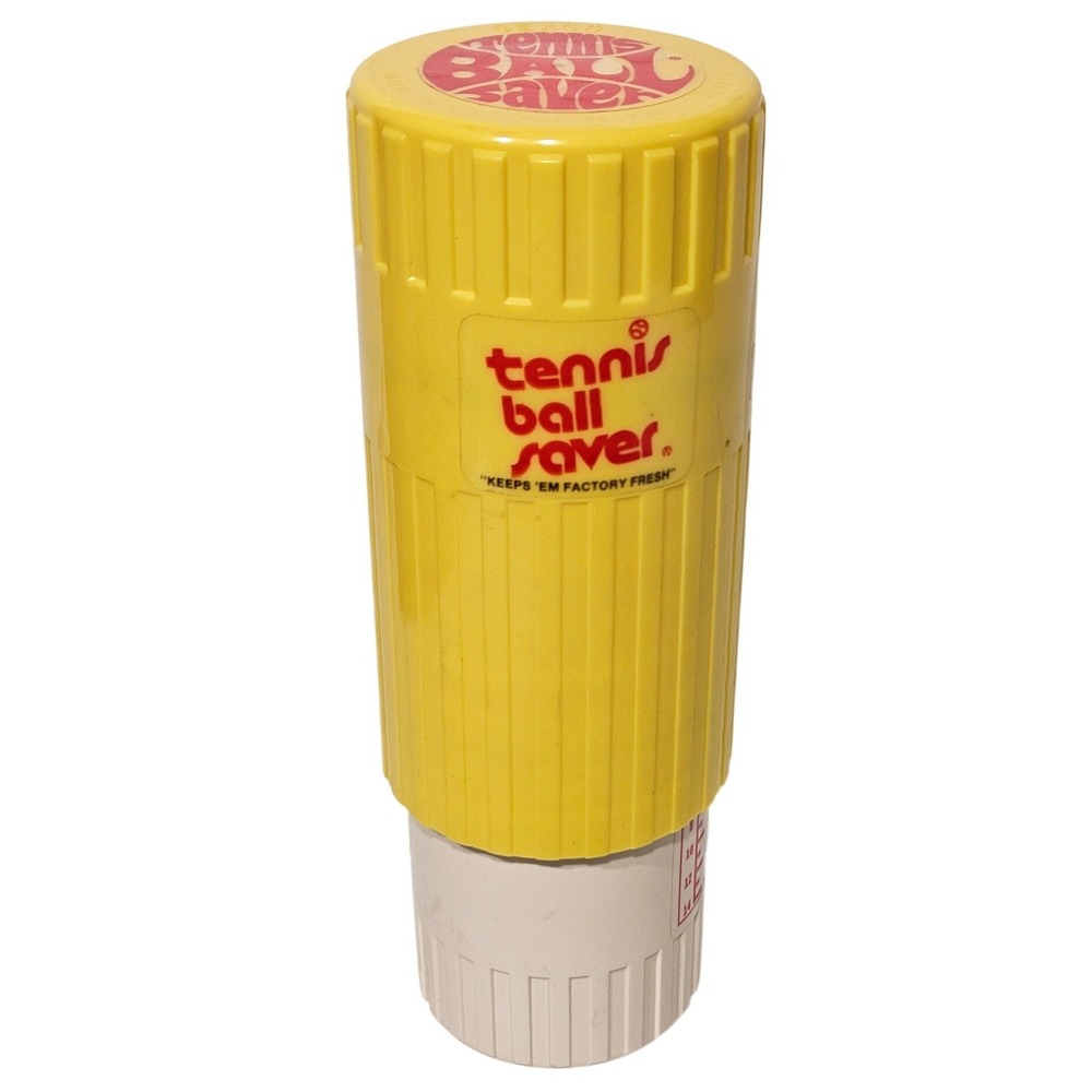 Vintage Gexco Tennis Ball Saver Pressurized Storage Container Yellow Made in USA